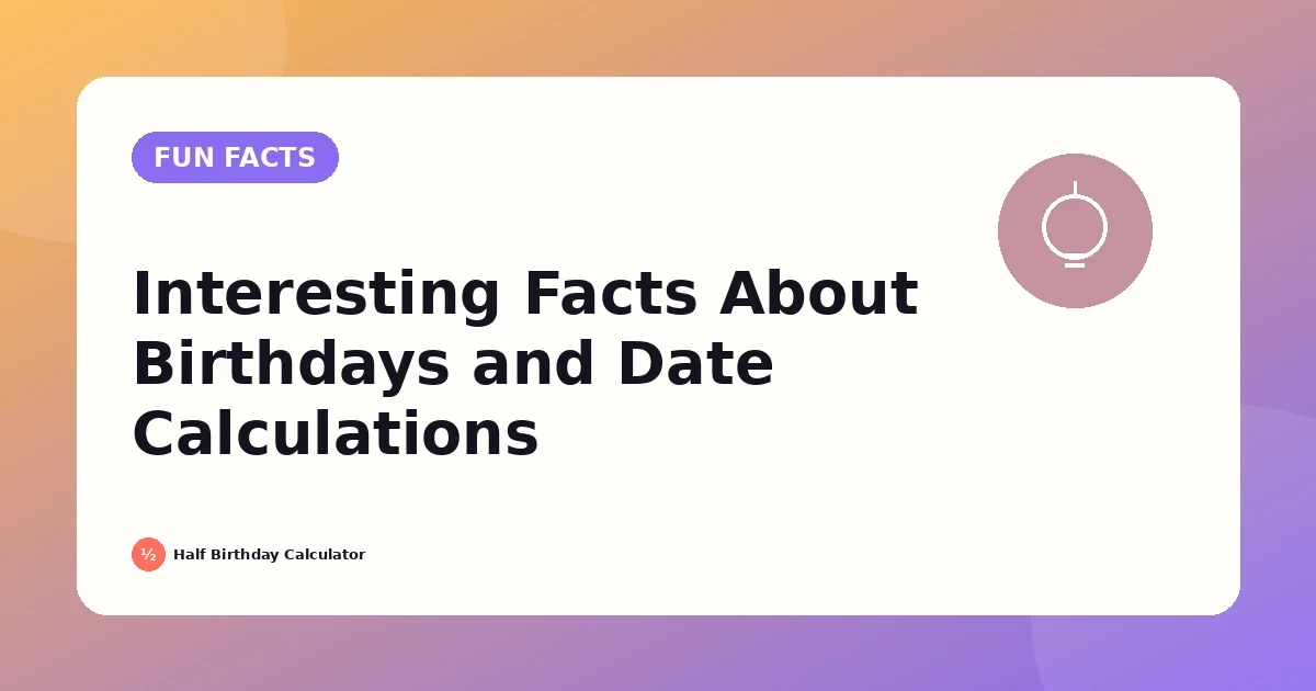 Interesting Facts About Birthdays, Half Birthdays and Date Calculations featured image