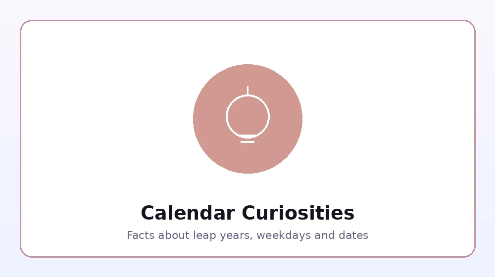 Lightbulb illustration representing calendar curiosities and date facts