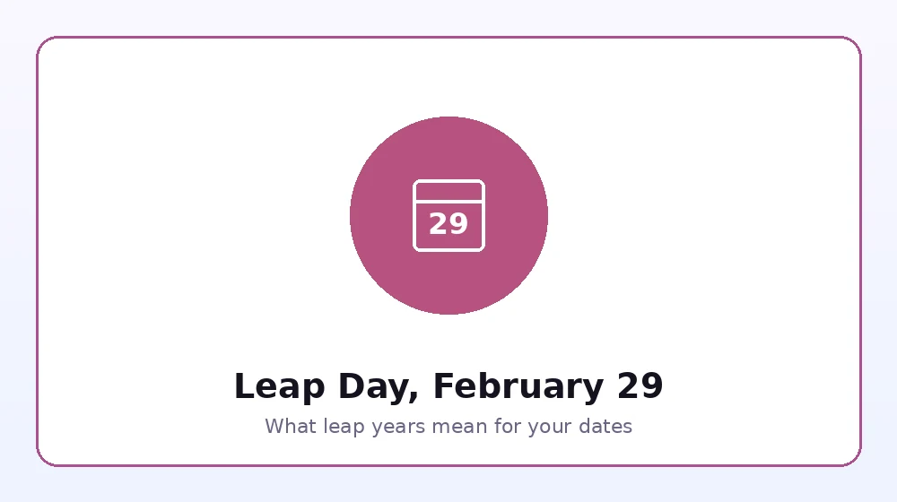 Illustration of a calendar square marked with the number 29 for leap day