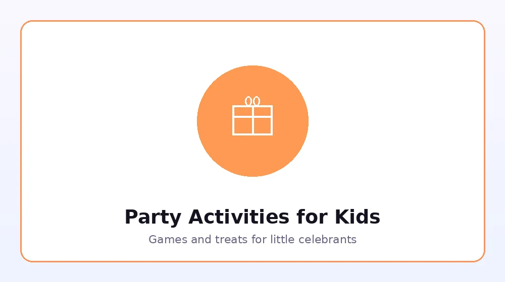 Illustration of a gift box for a kids' half birthday party