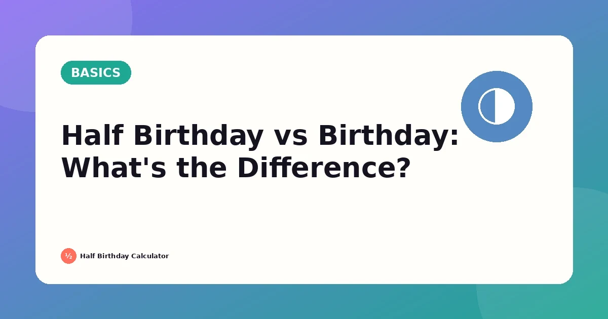 Half Birthday vs Birthday: What's the Difference? featured image