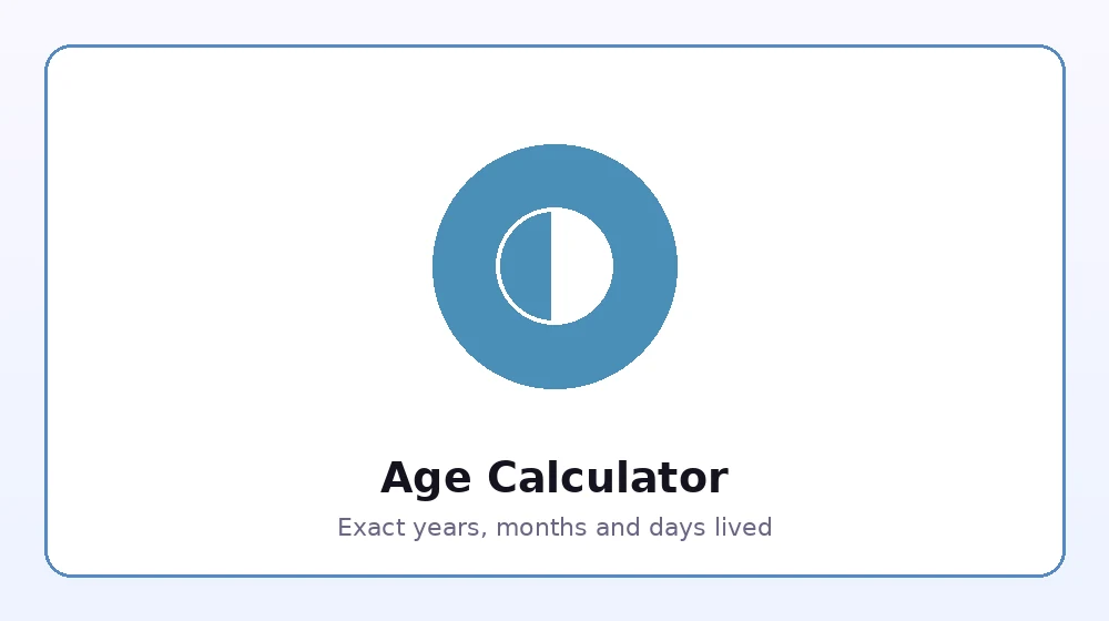 Illustration representing exact age calculation in years, months and days