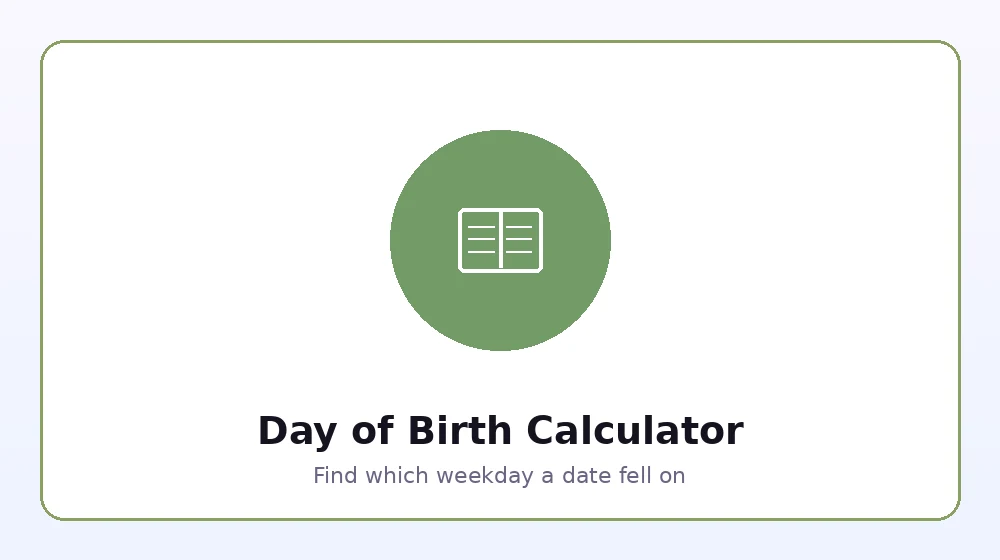 Illustration representing finding the weekday of a birth date
